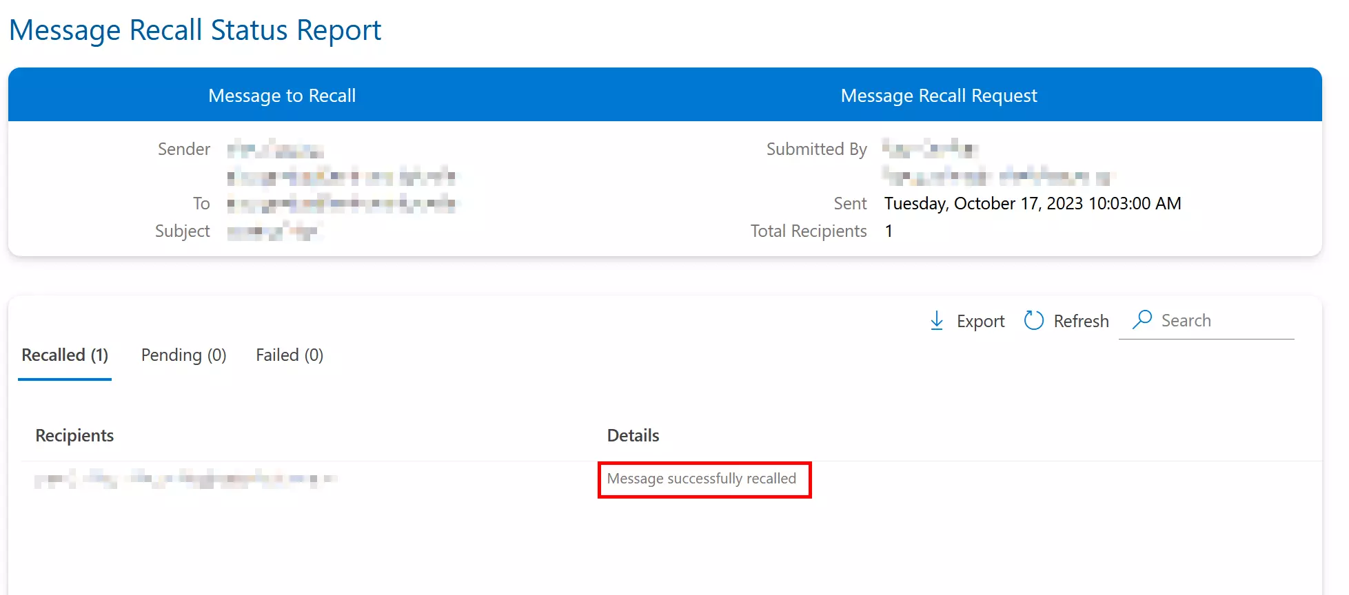 Billede: Report about a successful recall