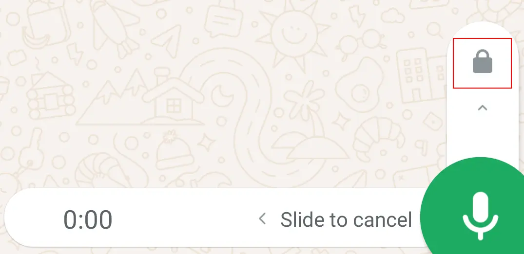 Billede: Android screenshot of the voice recording feature in WhatsApp