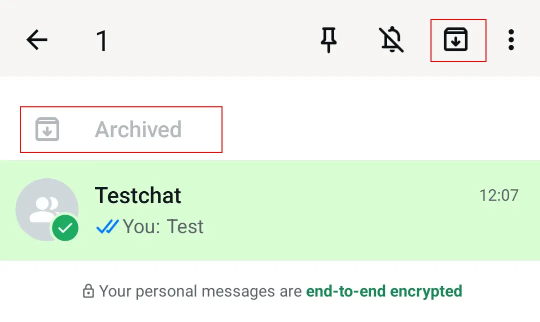 Billede: Android screenshot of archived chats in WhatsApp