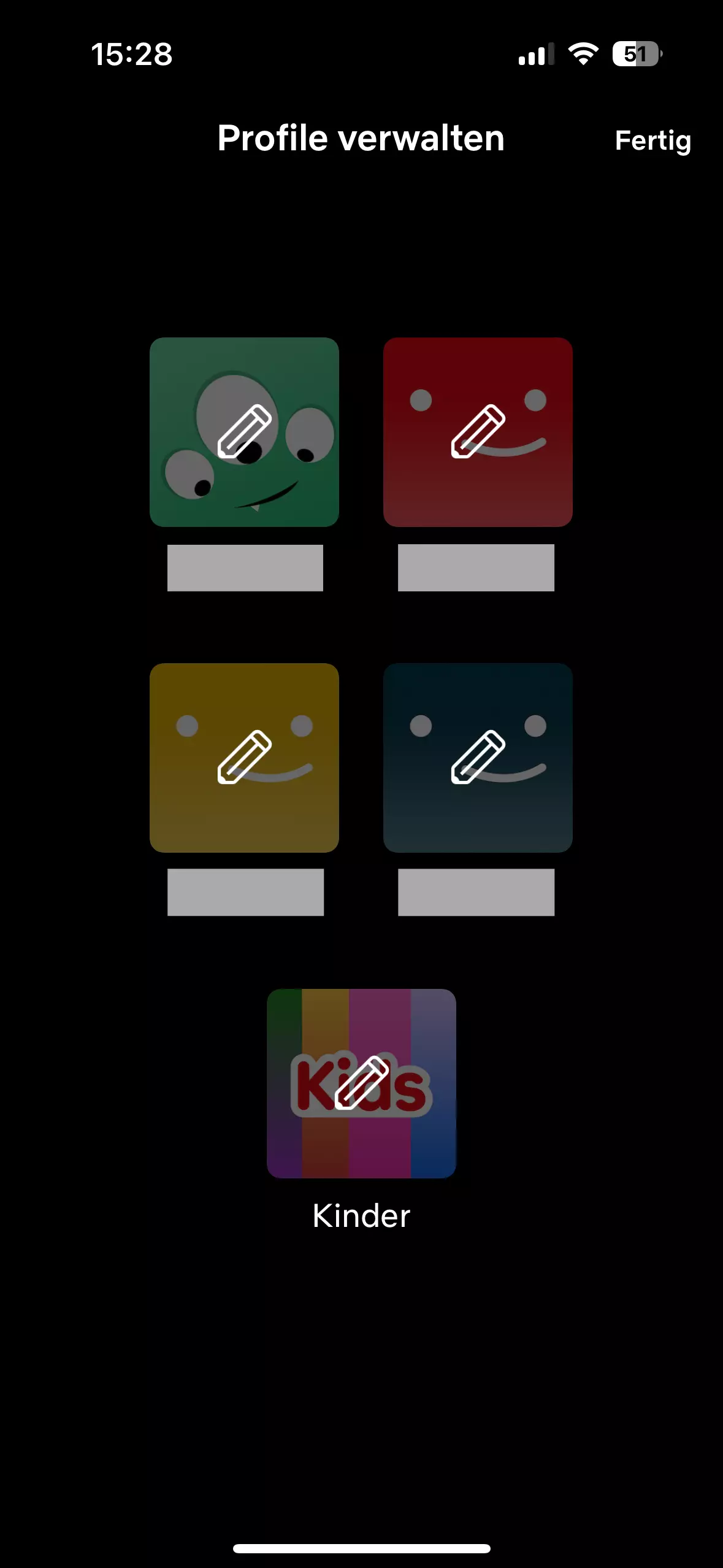 Bild: Netflix-App: Profile verwalten