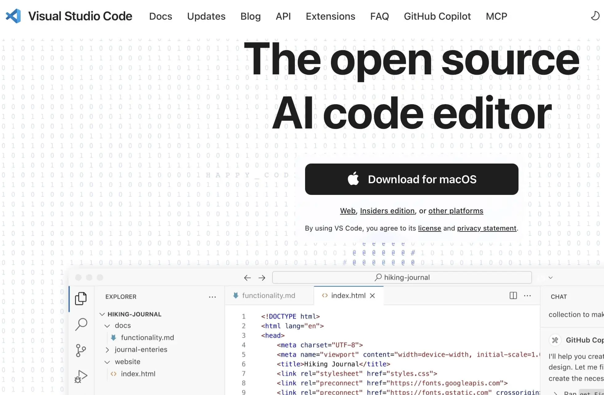 Bild: Screenshot der VS-Code-Website
