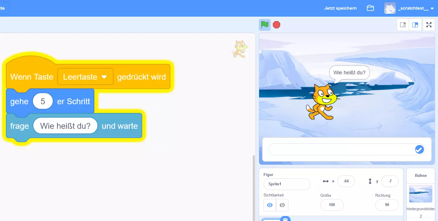 Bild: Scratch programmieren lernen: Skripte einbinden und testen