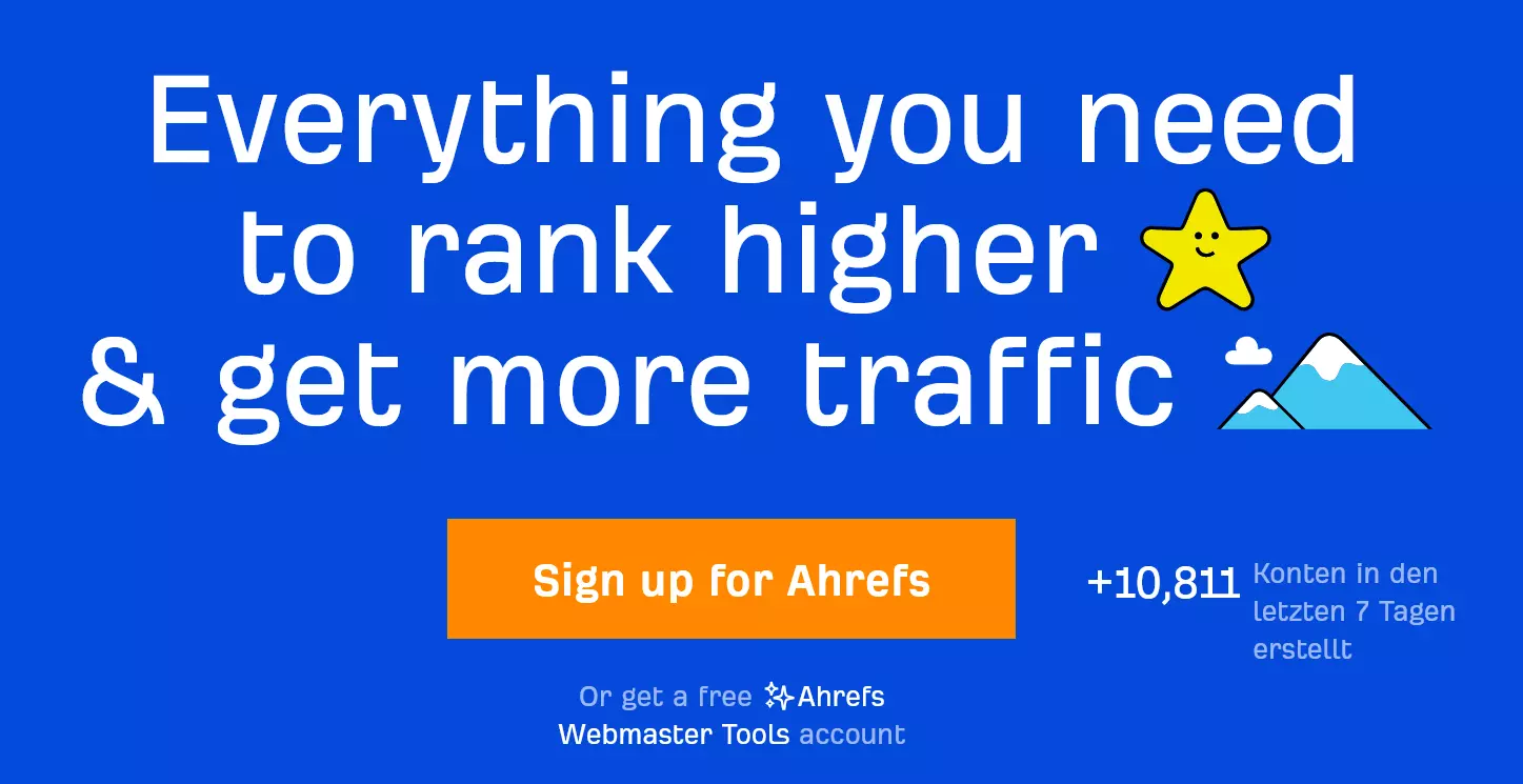 Bild: Website von Ahrefs
