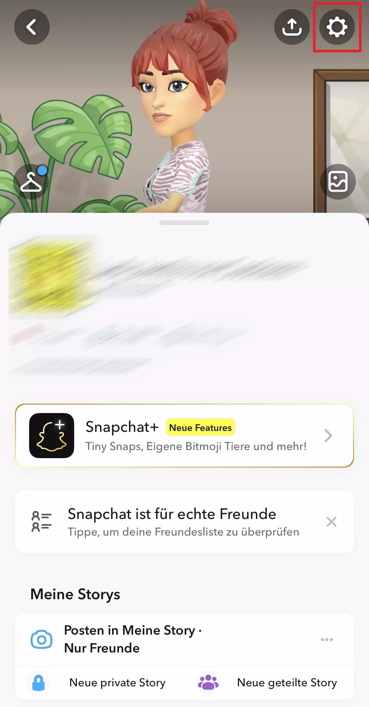 Bild: Snapchat-Nutzerprofil in der App