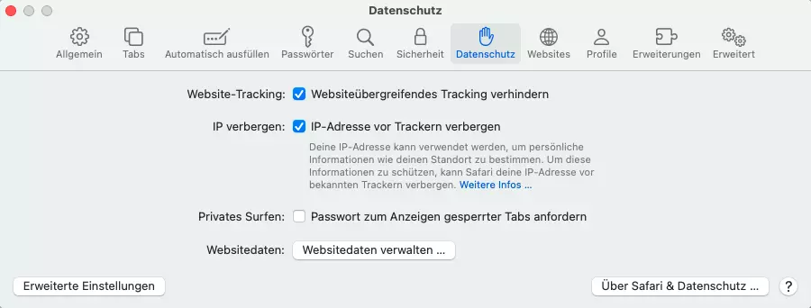 Bild: Safari: Cookies löschen