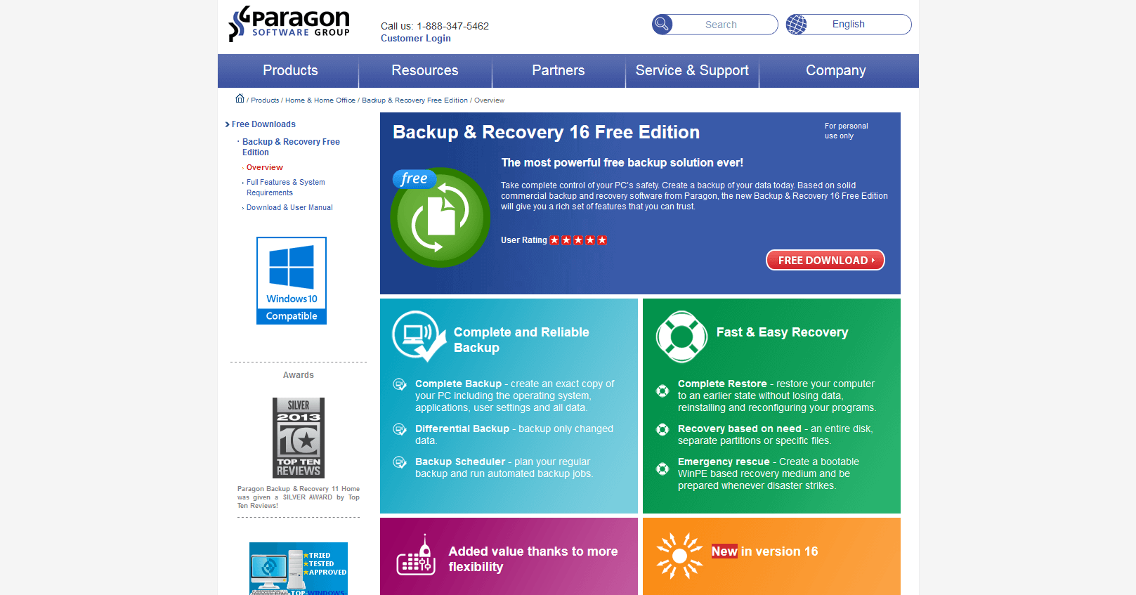 Paragon Backup & Recovery 16 Free