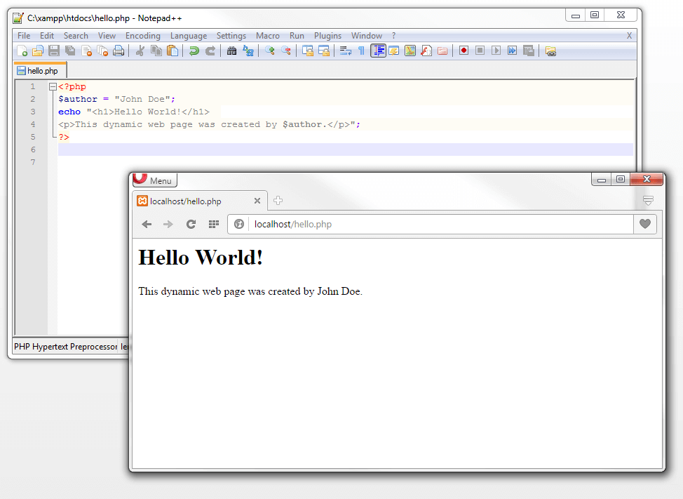 Dynamic text creation with variables