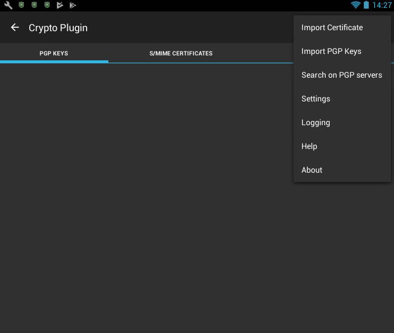 User interface of the FlipdogSolutions Crypto plugin