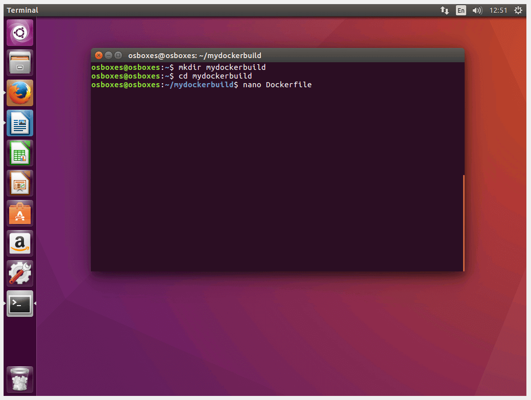 Ubuntu terminal: Create text files with Nano
