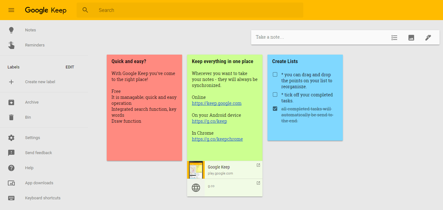 Google app similar to onenote weekkse