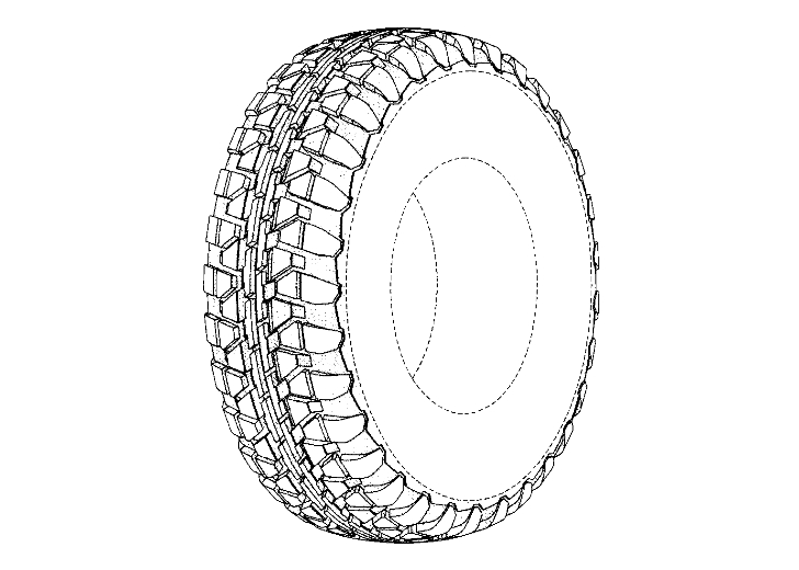USPTO screenshot of a tire