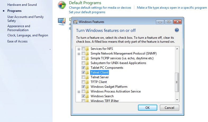 telnet server application telnet server application