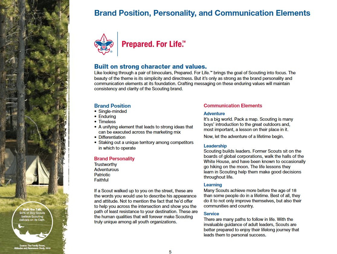 Screenshot of the web style guide for the Boy Scouts of America Screenshot of the web style guide for the Boy Scouts of America