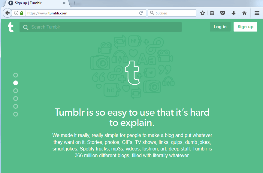 Creating a blog with Tumblr
