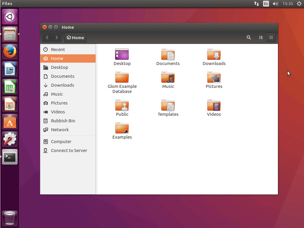 User interface of the file manager, Nautilus