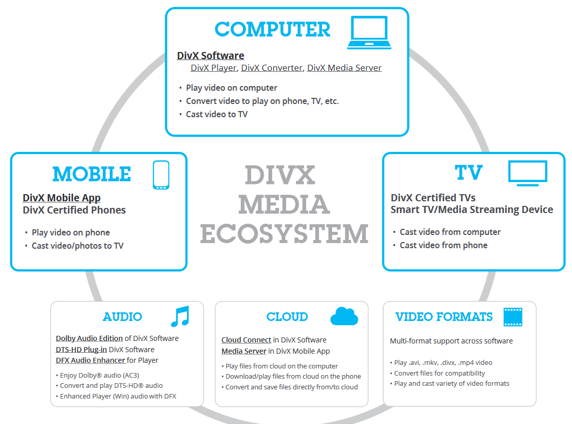 Diagram of the DivX Media Ecosystem