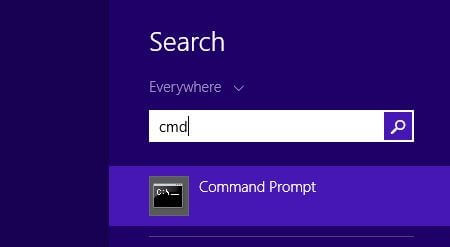 Windows 8: search function Windows 8: search function