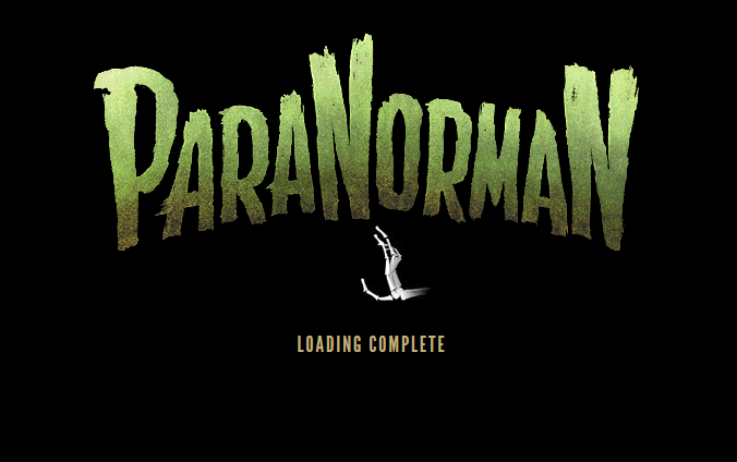 Loading screen for the website of the animation film, ParaNorman