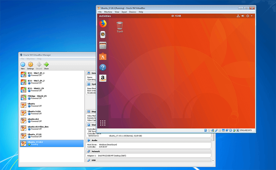 Ubuntu Linux on a host system that works with Windows.