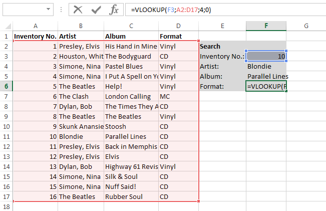 how to use vlookup in excel what goes in each