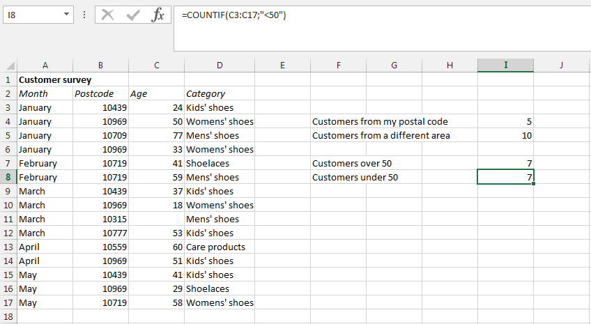 The Of Excel Countif Multiple Criteria