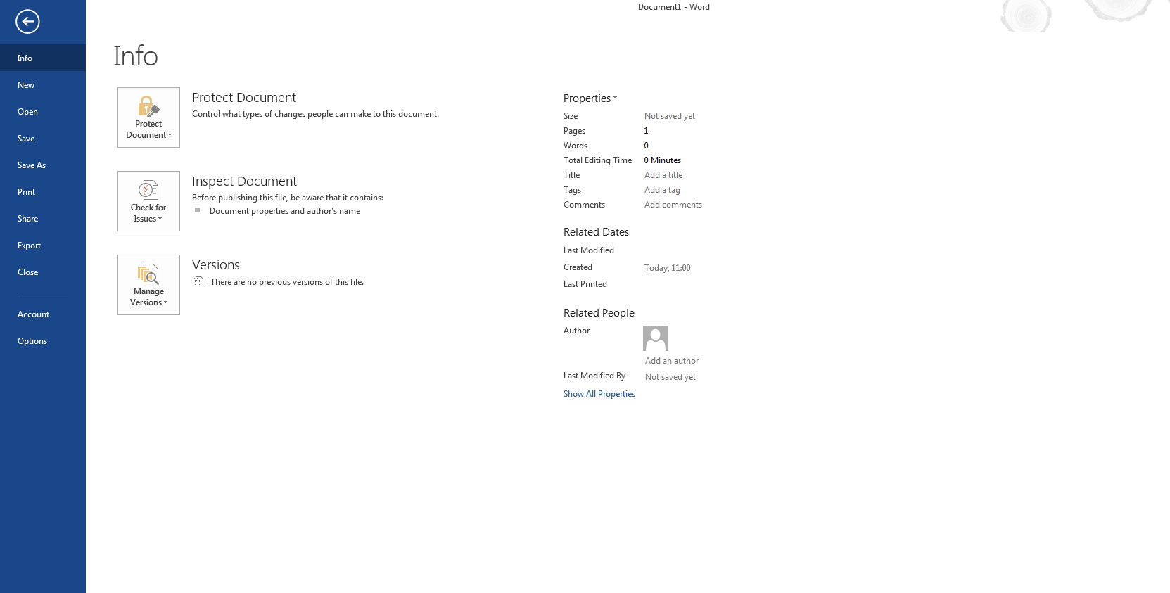 Microsoft Office menu with “Options” at the bottom left