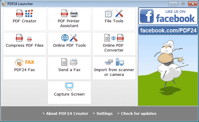 PDF24 launcher user platform