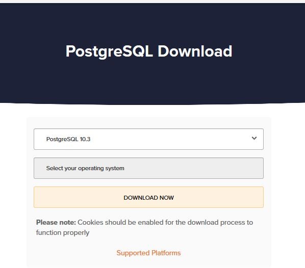PostgreSQL download on enterprisedb.com