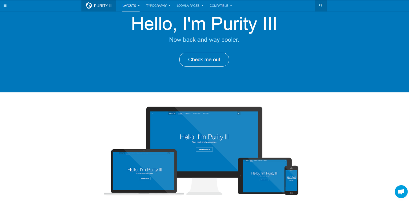 Purity – second featured Joomla template