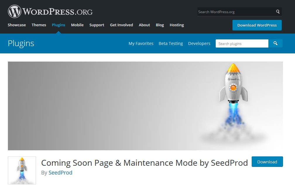 Download site of Coming Soon Page & Maintenance Mode by SeedProd