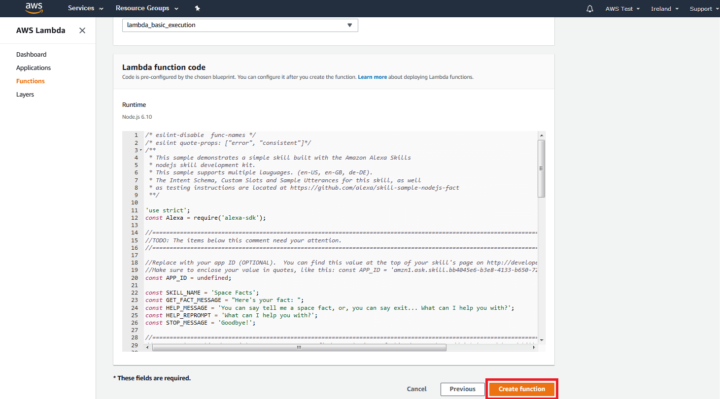 AWS Management Console: The code of the template alexa-skill-kit-sdk-factskill