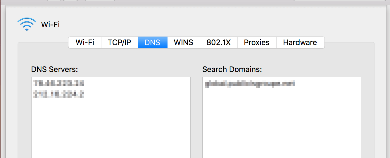 DNS configuration in macOS