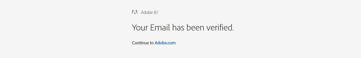 Email address successfully verified