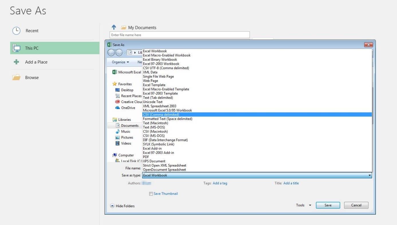 export import contact list outlook 2016