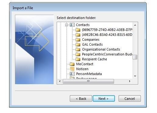 how to import contacts to outlook for 2016