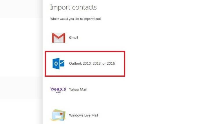 how to import contacts into outlook 2013 from gmail