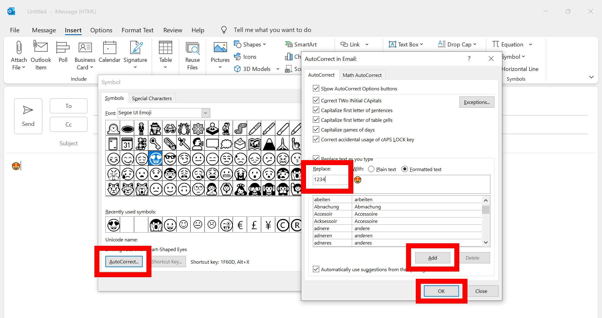 How to insert emojis in Outlook - IONOS