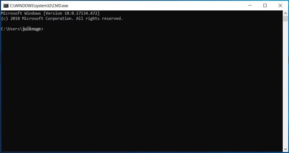 The Windows command prompt