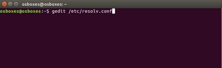 Ubuntu terminal: Command to open resolv.conf