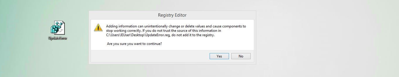 Windows 10: Import dialog box for the Registry Editor]