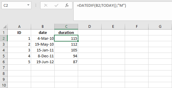 Excel Datedif Function How To Use Datedif In Excel Ionos