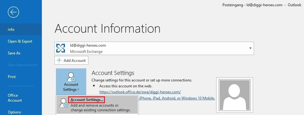 Outlook: Adding a mailbox in desktop and web versions - IONOS