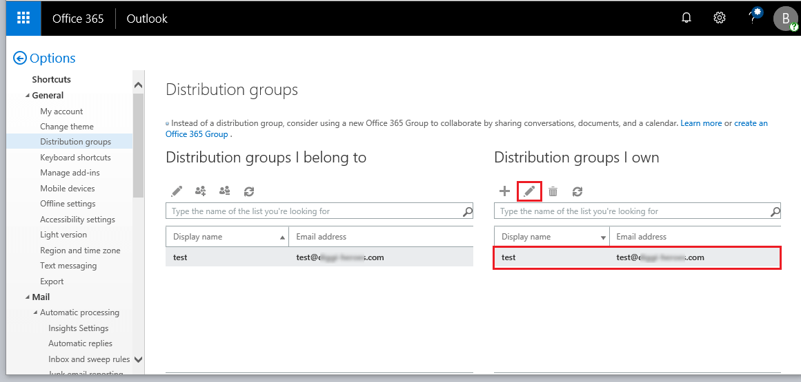 how do i edit an email distribution group in outlook