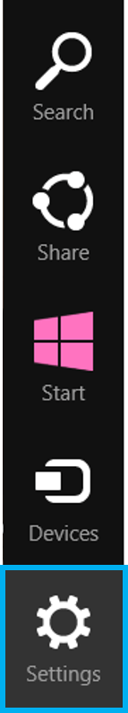 Windows 8: Charms bar