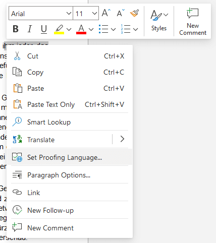 change default language word