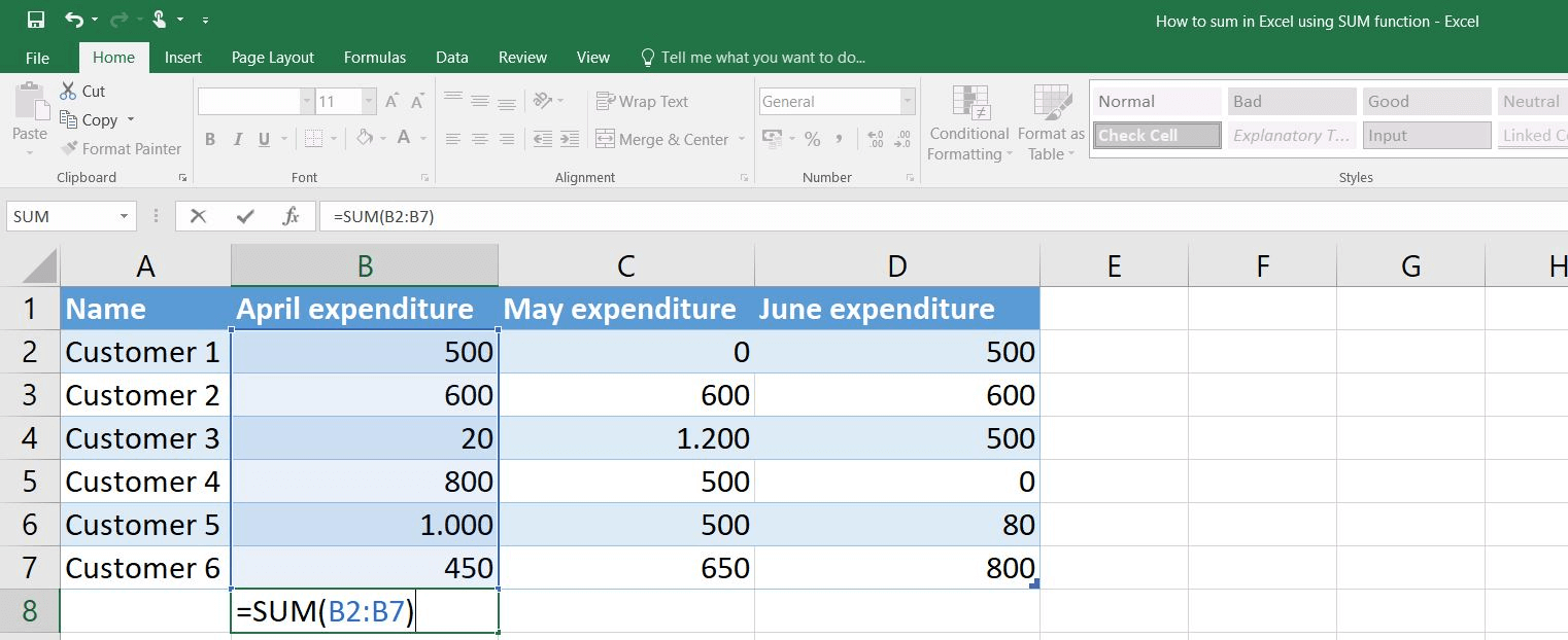 sum-columns-or-rows-with-excel-s-sum-function