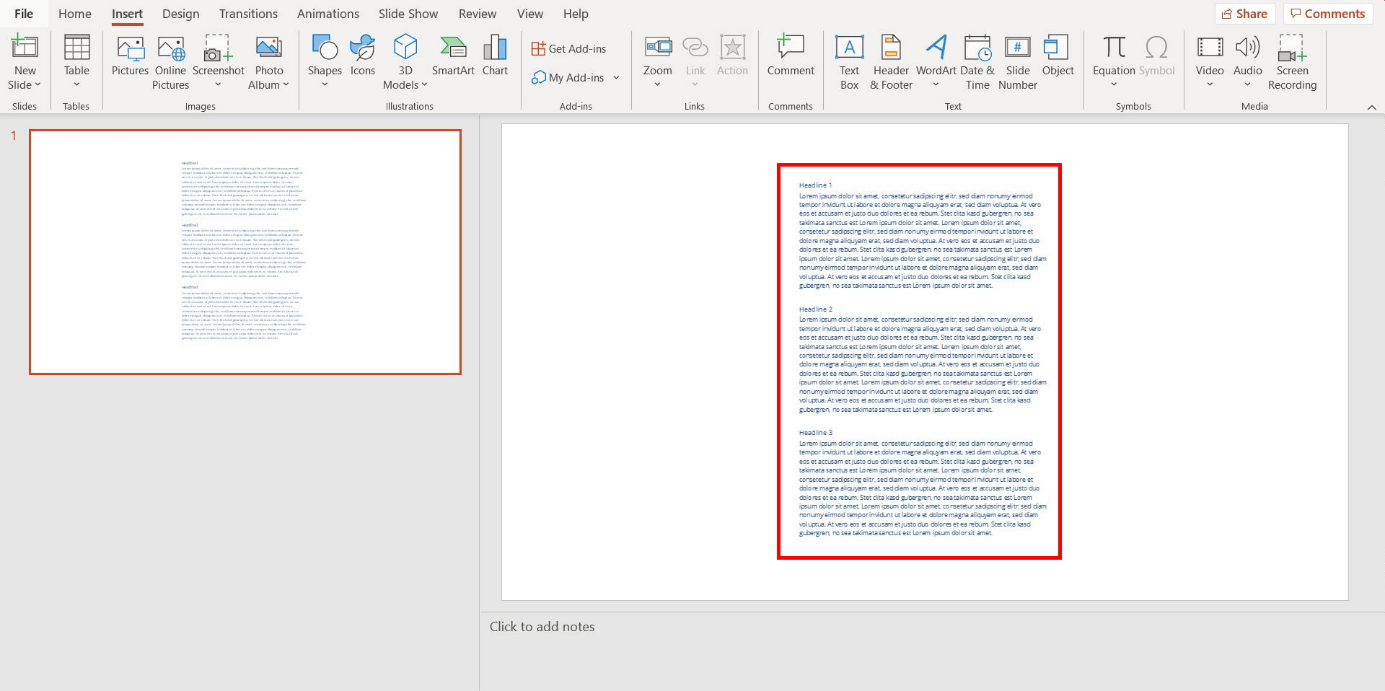 How to insert word document in PowerPoint