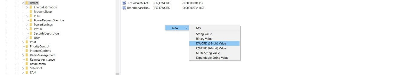 Creating a key in the Windows Registry