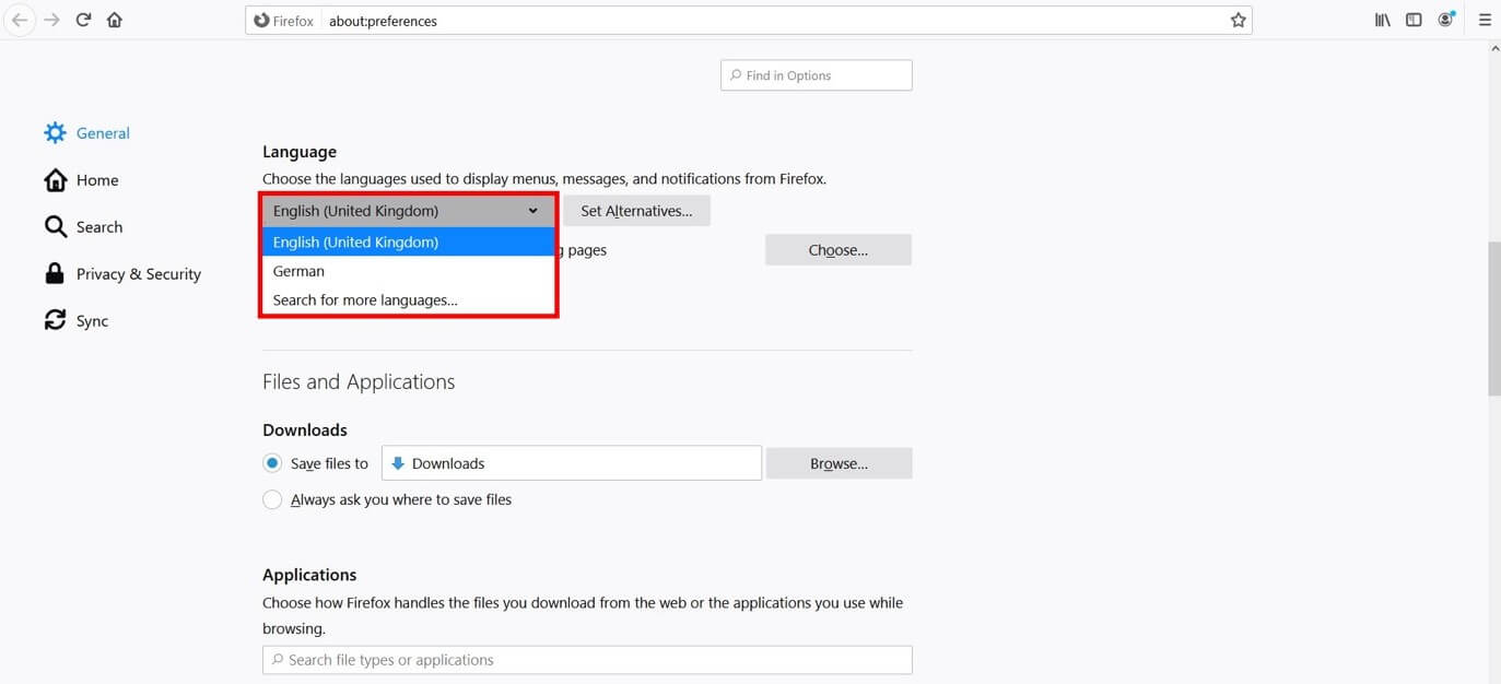 Change Firefox language settings: step-by-step instructions - IONOS