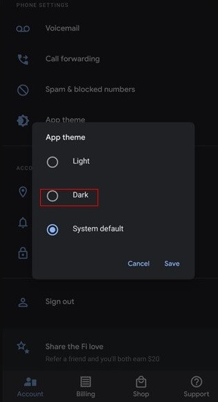 Enabling dark mode on Android devices